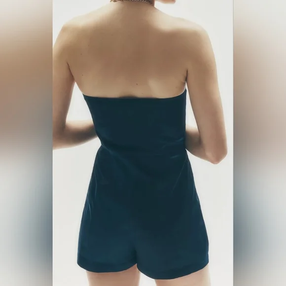 Anthropologie Maeve Strapless Bustier Romper - Picture 2 of 6